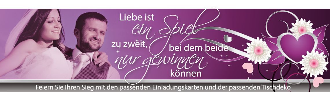 Einladungskarten Hochzeit Herzen